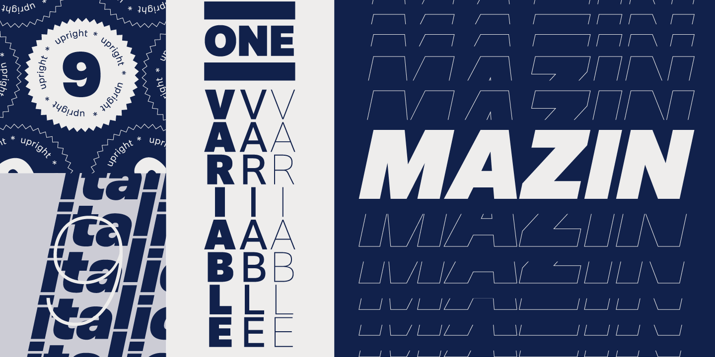 Mazin Extra Light Italic Font preview
